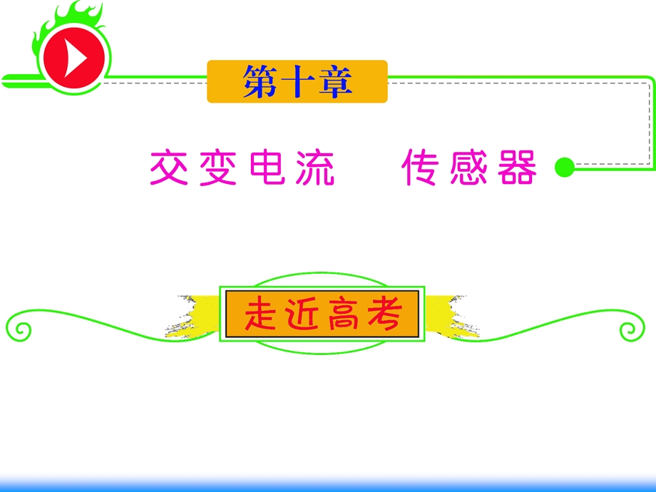 2012届湖南人教版学海导航新课标高中总复习（第1轮）物理：第10章_第1讲_交变电流的产生及描述.ppt_第1页