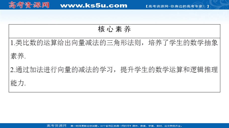 2020-2021学年人教A版高中数学必修4课件：2-2-2　向量减法运算及其几何意义 .ppt_第3页