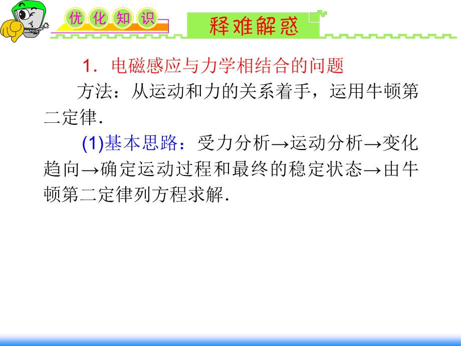 2012届湖南人教版学海导航新课标高中总复习（第1轮）物理：第9章_第4讲_电磁感应中的能量与动力学问题.ppt_第2页