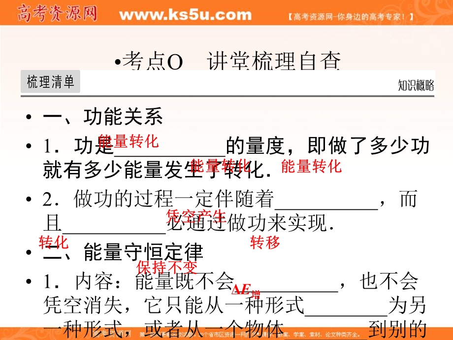 2018届高三物理高考总复习课件：专题5 第4讲功能关系、能量守恒 .ppt_第2页