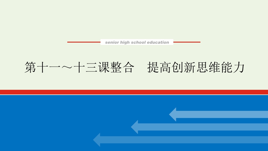 2023年新教材高中政治复习 第四单元 提高创新思维能力 第十一～十三课整合 提高创新思维能力课件 统编版选择性必修3逻辑与思维.pptx_第1页