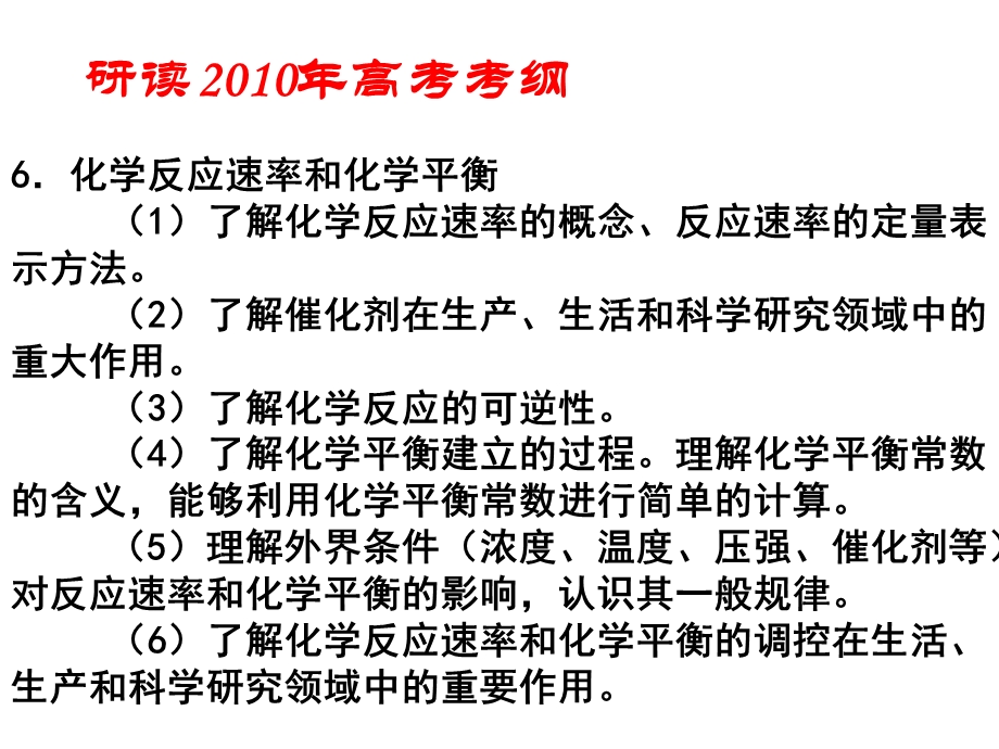 2012届湖南高三化学习总复习课件：专题二 第08、09课时 化学反应速率和化学平衡的标志（人教版）.ppt_第2页