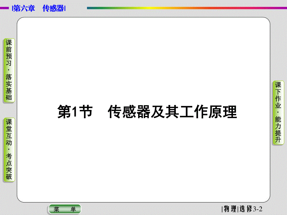 2019-2020学年人教版物理选修3-2抢分教程课件：第六章 第1节　传感器及其工作原理 .ppt_第2页