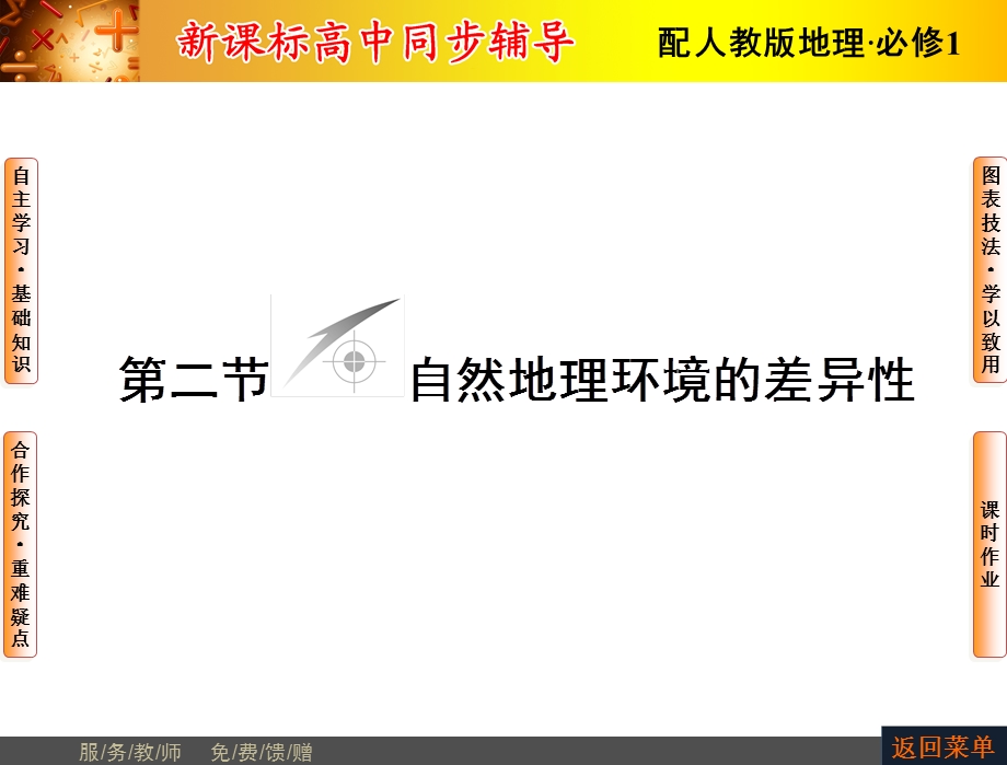 2015-2016学年人教版高一地理必修1课件：第5章 第2节 自然地理环境的差异性 .ppt_第1页