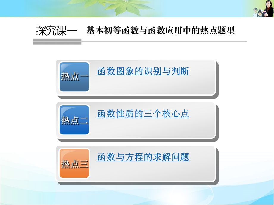 2016届《创新设计》数学一轮（文科）人教A版配套精品课件 第二章 专题探究课基本初等函数与函数应用中的热点题型.ppt_第1页