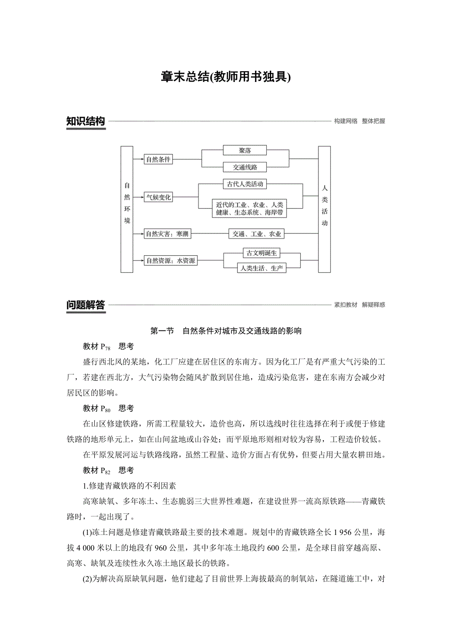 2018-2019版地理新学案同步中图版必修一讲义：第四章 章末总结 WORD版含答案.docx_第1页