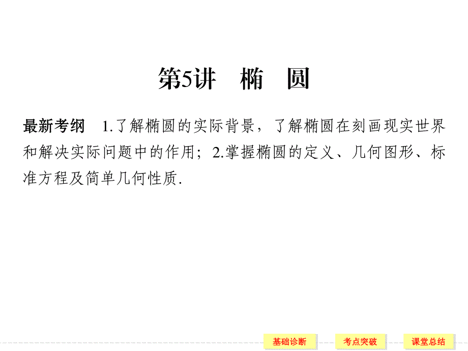 2016届《创新设计》人教A版高考数学（文）大一轮复习课件 第9章 平面解析几何 第5讲.ppt_第1页