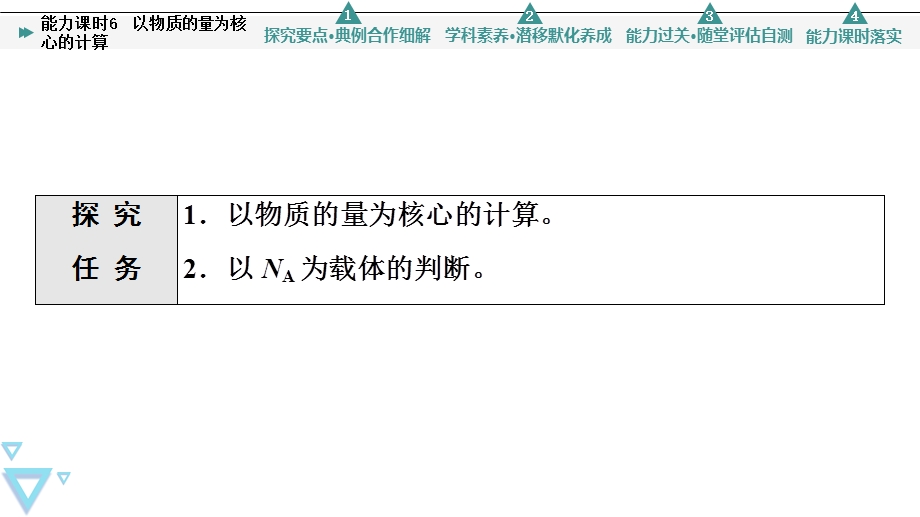 2021-2022学年新教材人教版化学必修第一册课件：第2章 第3节　能力课时6 以物质的量为核心的计算 .ppt_第2页