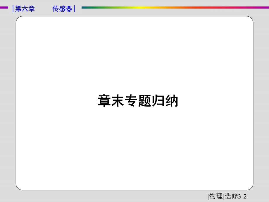 2019-2020学年人教版物理选修3-2抢分教程课件：第六章 传感器 章末专题归纳 .ppt_第1页