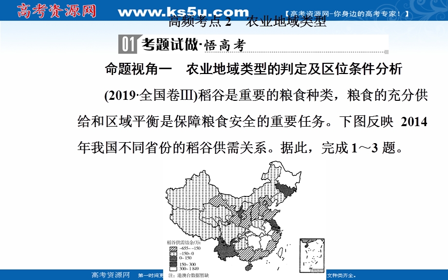 2020届地理高考二轮专题复习课件：专题八 高频考点2 农业地域类型 .ppt_第2页