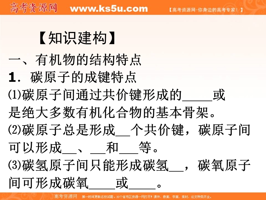 2017届高三化学一轮复习课件：有机化学基础 2-1 有机化合物的组成、结构和命名 .ppt_第3页