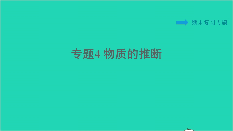 2022九年级化学下册 期末复习专题4 物质的推断习题课件（新版）粤教版.ppt_第1页