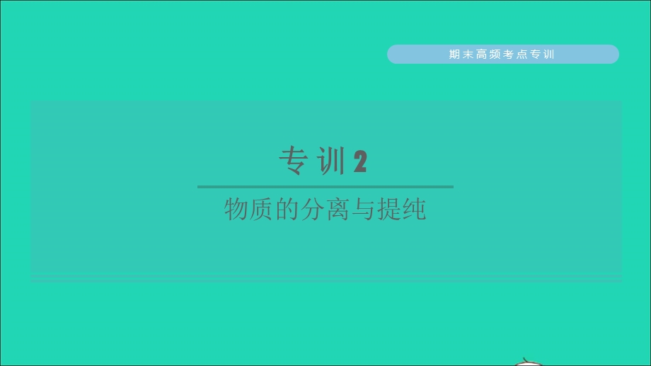 2022九年级化学下册 期末高频考点专训2 物质的分离与提纯习题课件（新版）粤教版.ppt_第1页