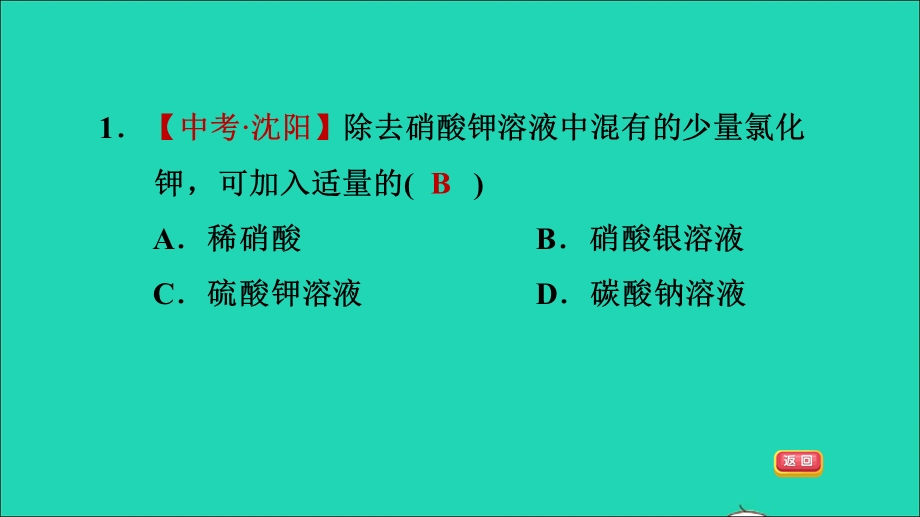 2022九年级化学下册 期末高频考点专训2 物质的分离与提纯习题课件（新版）粤教版.ppt_第3页