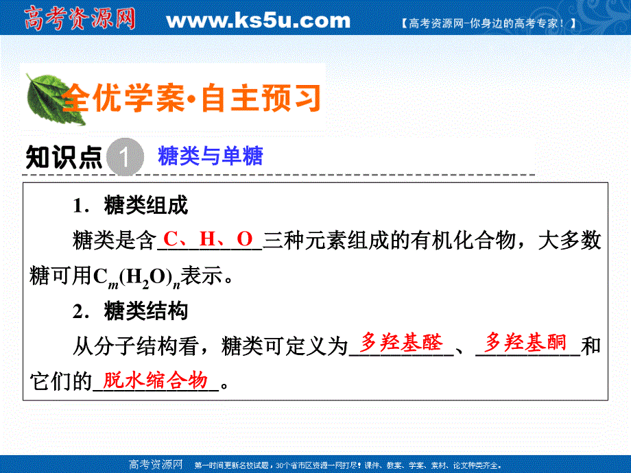 2020-2021学年人教版化学选修5课件：第4章 第2节 糖类 .ppt_第3页