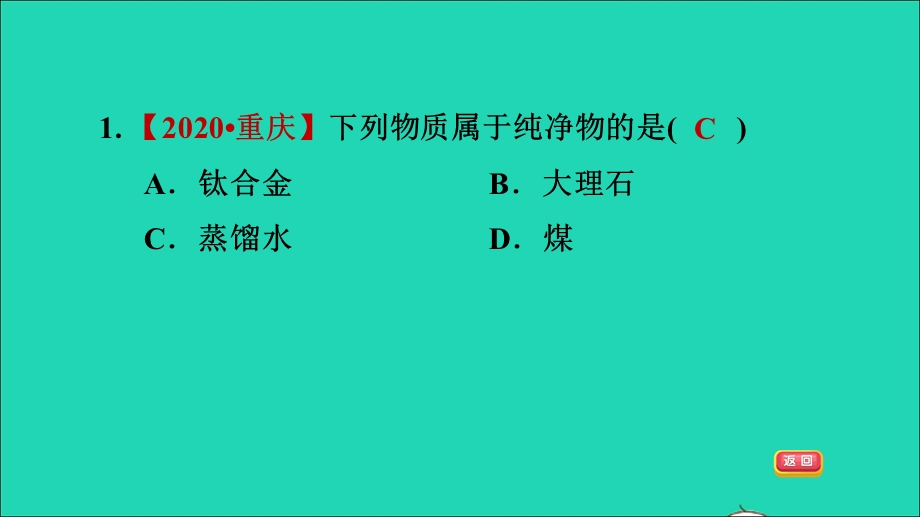 2022九年级化学下册 期末高频考点专训1 物质的分类习题课件（新版）粤教版.ppt_第3页