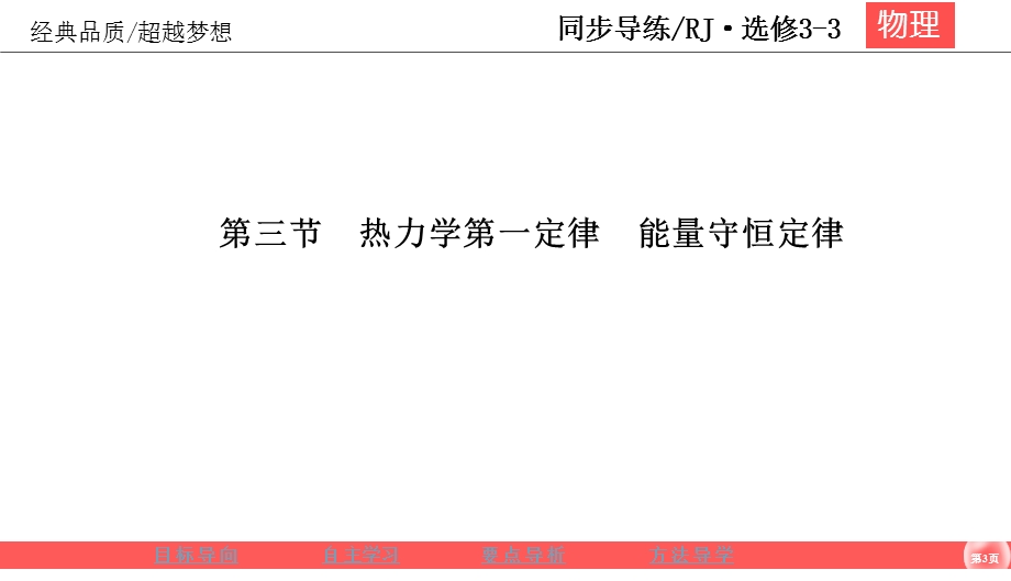 2019-2020学年人教版物理选修3-3同步导练课件：10-3　热力学第一定律　能量守恒定律 .ppt_第3页