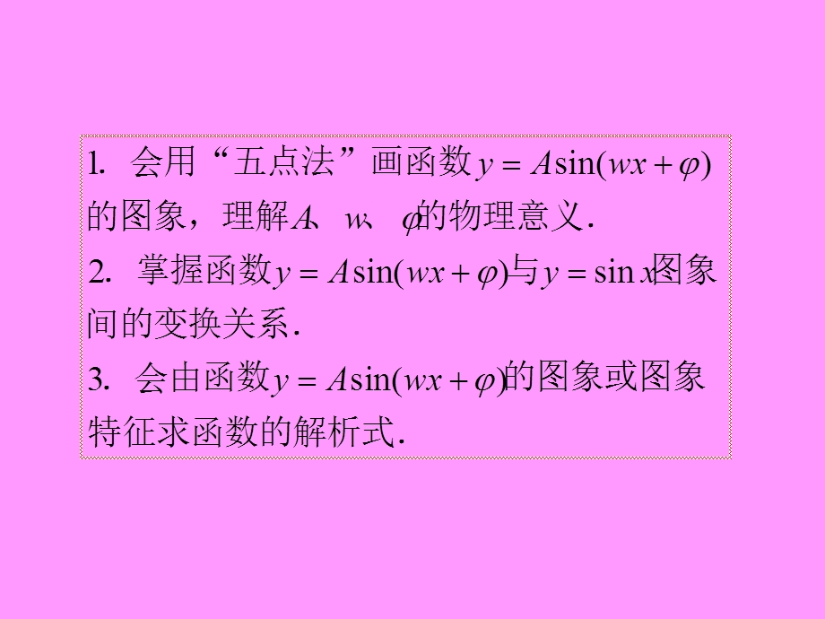 2013届新课标高考文科数学一轮总复习课件：第22讲 三角函数的图象.ppt_第3页