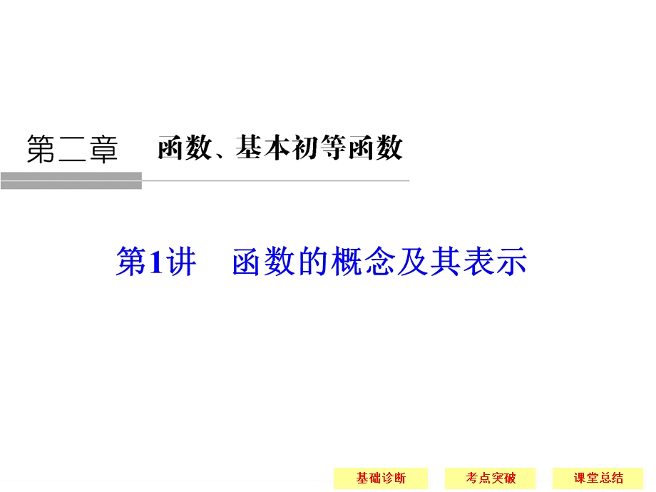 2016届《创新设计》数学课件 江苏专用（理科）一轮复习 第二章 函数与基本初等函数 第1讲 函数的概念及其表示.ppt_第1页