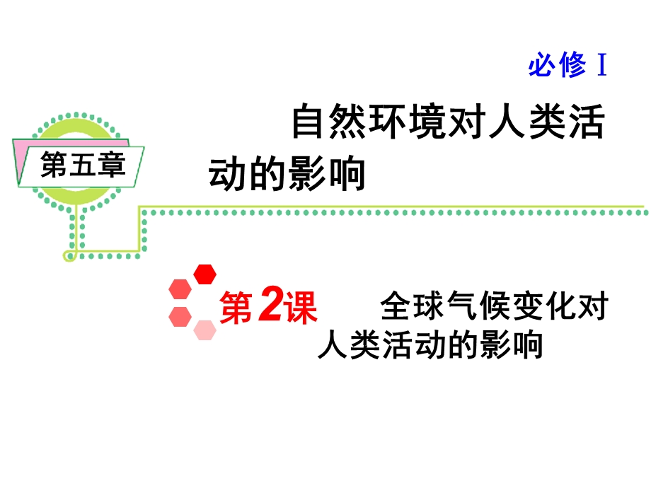 2013届新课标高考地理一轮复习课件：第5章 第2课 全球气候变化对人类活动的影响（人教版必修1）.ppt_第1页