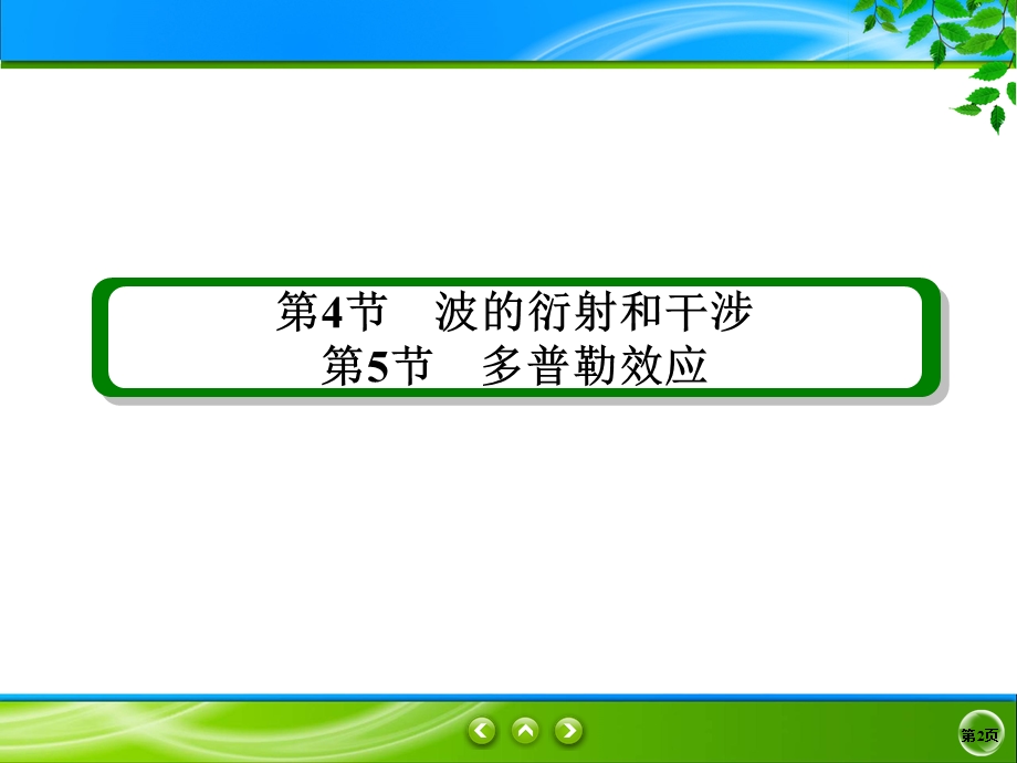 2019-2020学年人教版物理选修3-4同步课件：第12章 机械波 12-4、5 .ppt_第2页