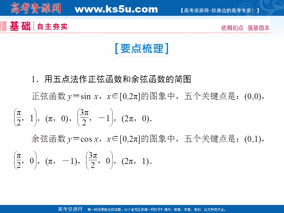 2020届新高考艺考数学复习课件：第三章 第3节三角函数的图象与性质 .ppt_第3页