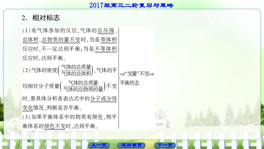 2017届高三化学（通用版）二轮复习课件：第1部分 专题2 突破点8　化学反应速率与化学平衡 .ppt_第3页