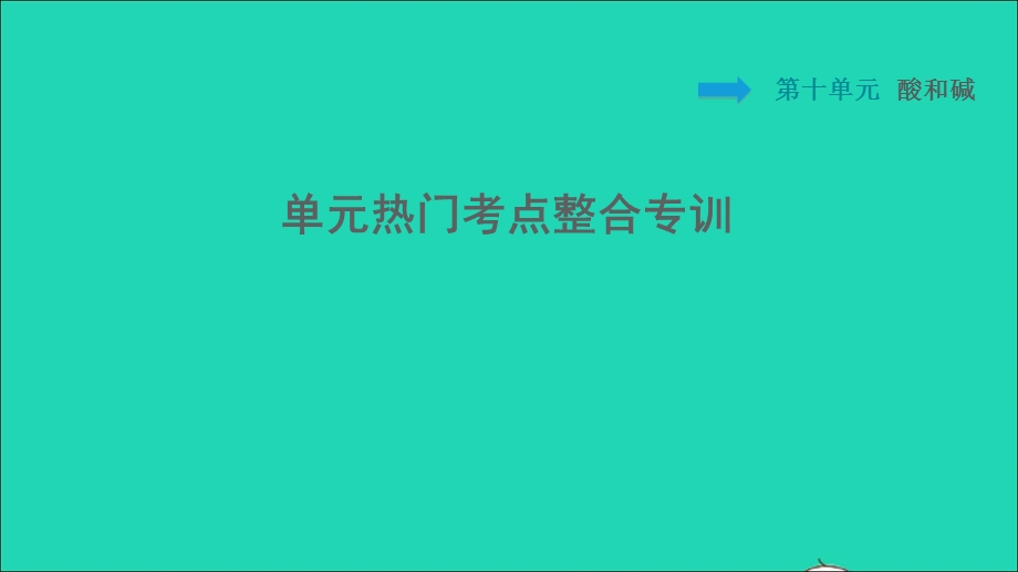 2022九年级化学下册 第10单元 酸和碱单元热门考点整合专训习题课件（新版）新人教版.ppt_第1页