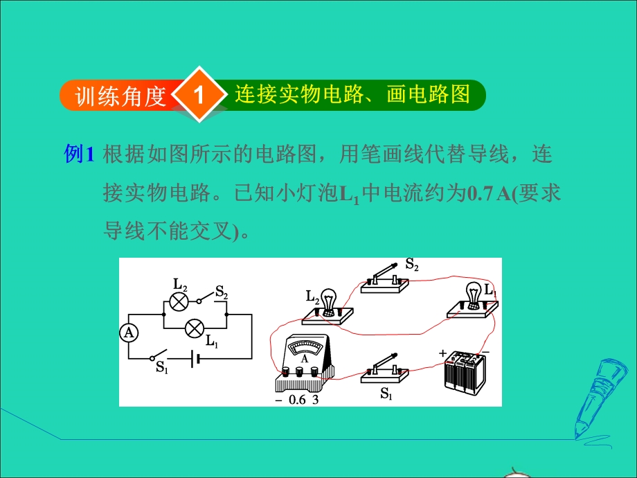 2021九年级物理上册 第4章 探究电流 4.3电阻：导体对电流的阻碍作用 专训2 含电流表的电路课件 （新版）教科版.ppt_第3页