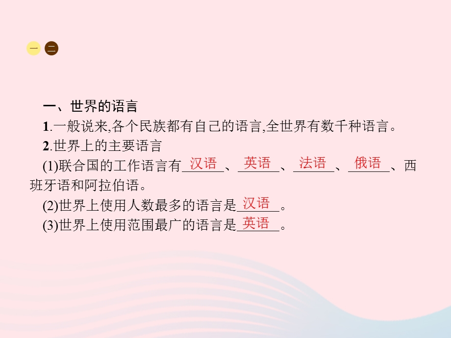 2023七年级地理上册 第4章 居民与聚落第2节 世界的语言和宗教课件 （新版）新人教版.pptx_第2页