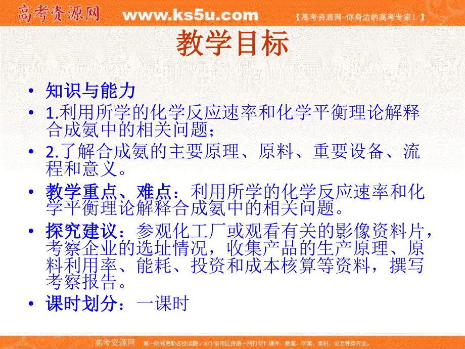 2017人教版高中化学选修二第1单元 课题2《人工固氮技术──合成氨》课件 （共17张PPT） .ppt_第2页