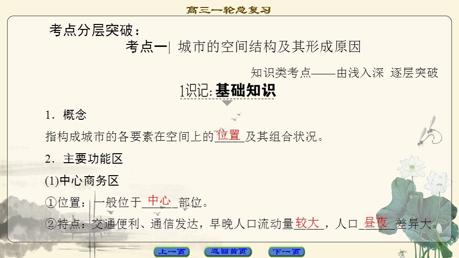 2018中图版地理高考一轮复习课件：第6章 第1讲 城市的空间结构 .ppt_第3页