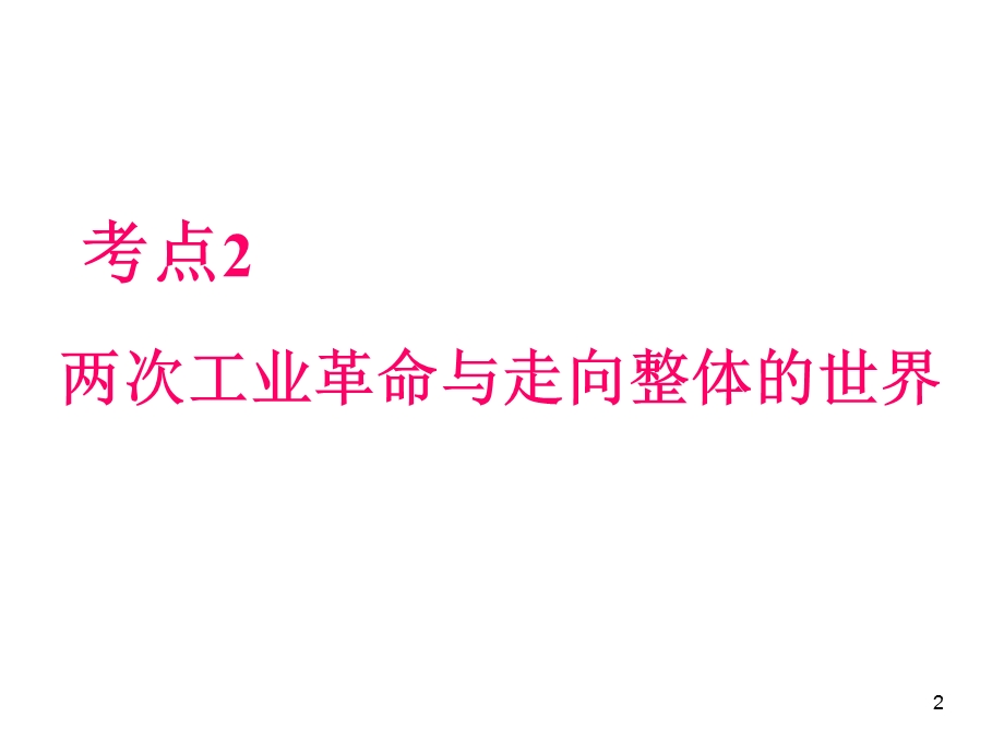 012届高三历史复习课件（浙江用）必修2第3单元第2课时__两次工业革命与走向整体的世界.ppt_第2页