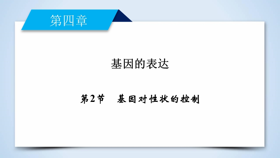 2019-2020学人教版生物必修二导学同步课件：第4章 第2节　基因对性状的控制 .ppt_第2页