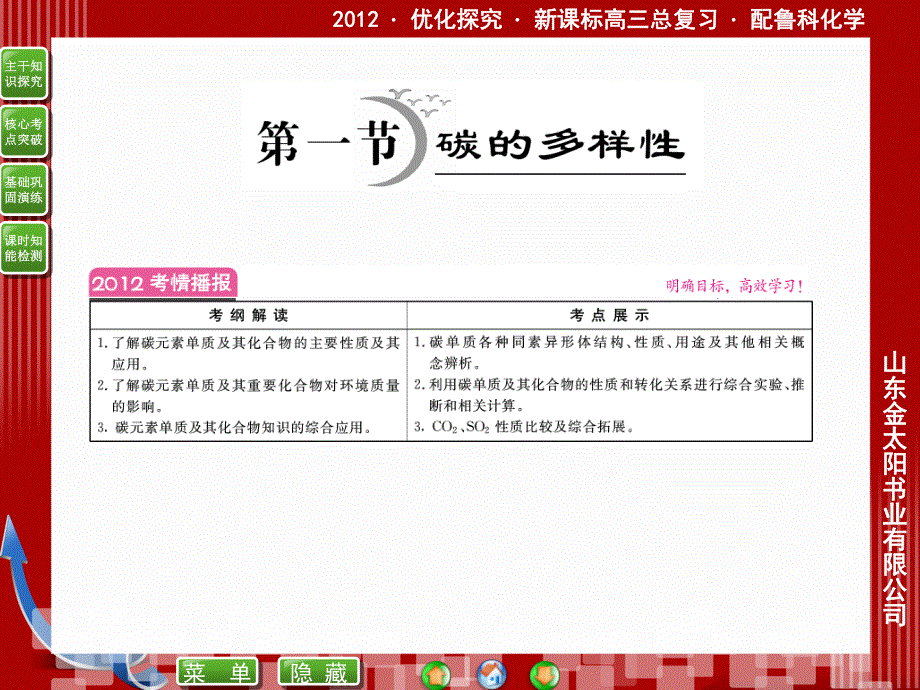 2012优化探究高三化学总复习（鲁科版）第3章自然界中的元素---第1节.ppt_第2页