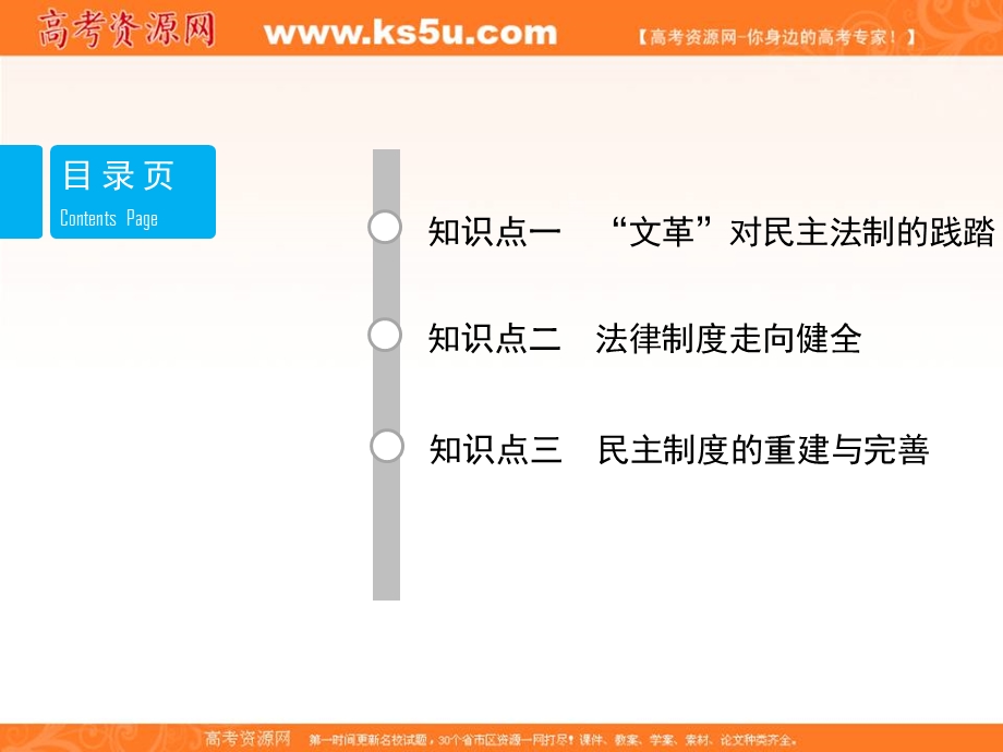 2016-2017学年人教版高中历史必修一第21课《民主政治建设的曲折发展》课件2 （共20张PPT） .ppt_第2页