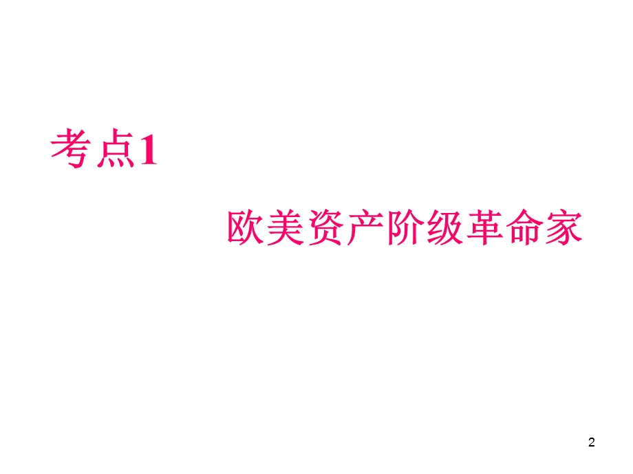 012届高三历史复习课件（浙江用）选修4第2单元第1课时__欧美资产阶级革命家.ppt_第2页