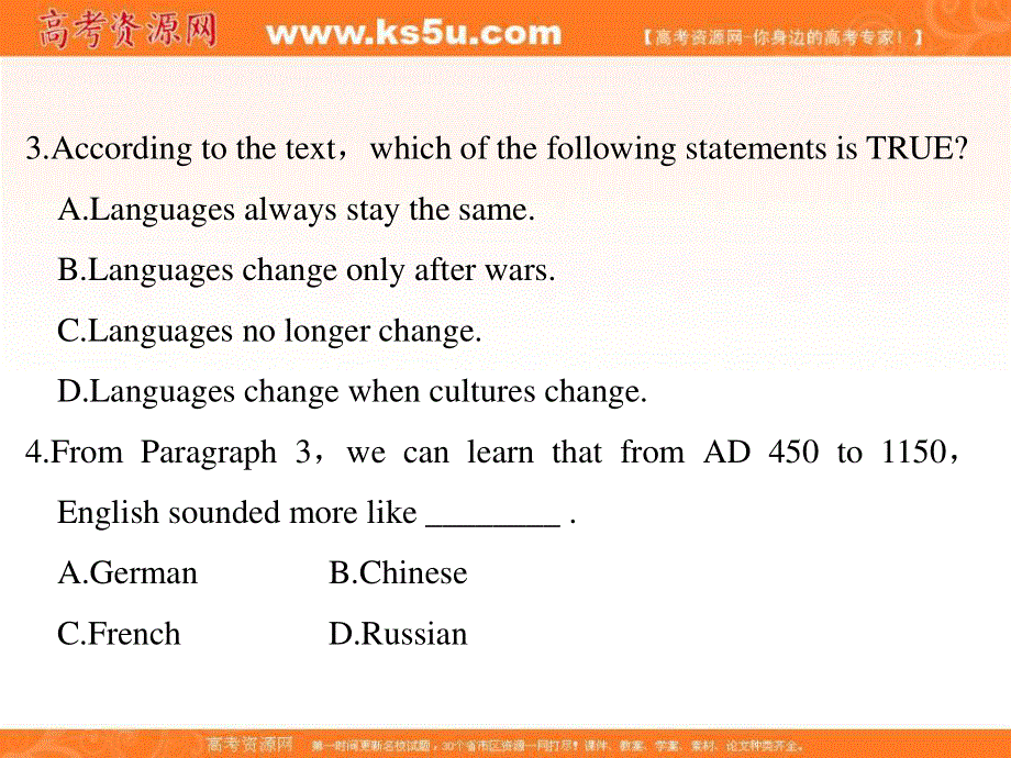 -学业水平考试2016-2017高中英语必修一（浙江专用人教版）课件：UNIT 2 PERIOD ONE.ppt_第3页