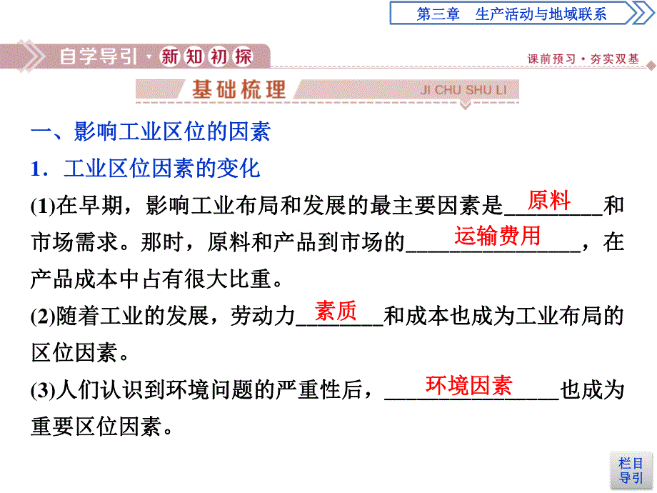 2019-2020学年中图版地理必修二新素养同步课件：第三章　第二节　工业区位 .ppt_第3页