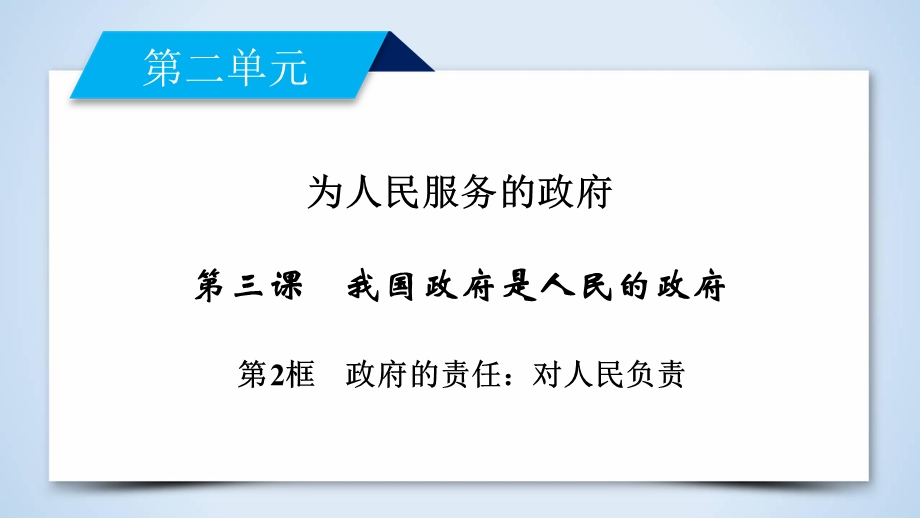 2019-2020学人教版政治必修二导学同步课件：第3课 第2框　政府的责任：对人民负责 .ppt_第2页