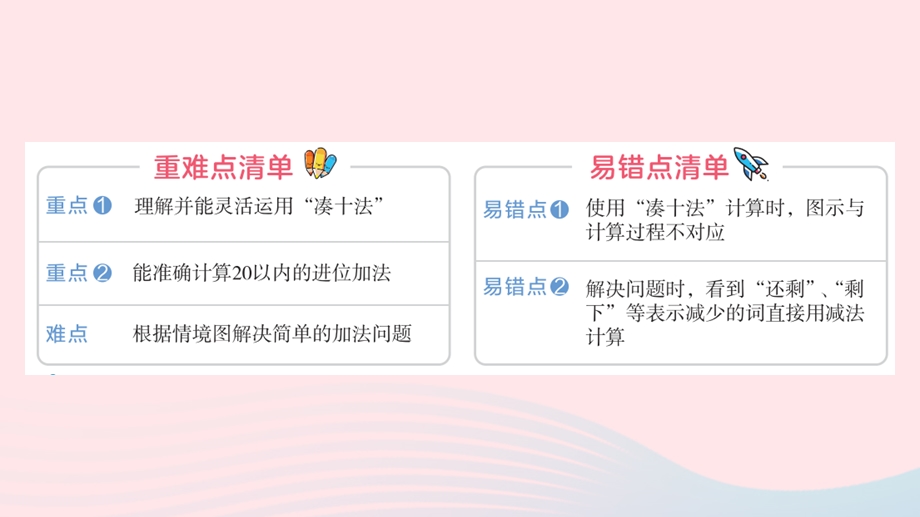 2022一年级数学上册 8 20以内的进位加法重难易错专练（八）作业课件 新人教版.pptx_第2页