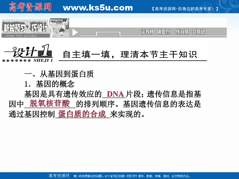 2019新创新生物苏教版必修2课件：第四章 第三节 基因控制蛋白质的合成 .ppt_第3页