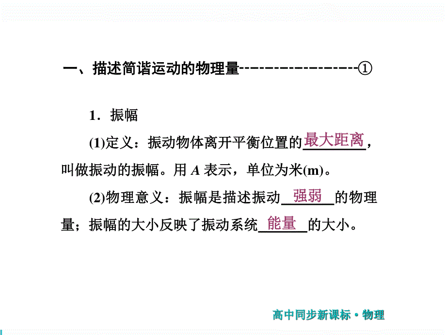 2019新方案人教版高中物理选修3-4同步课件：第十一章 第2节 简谐运动的描述 .ppt_第2页