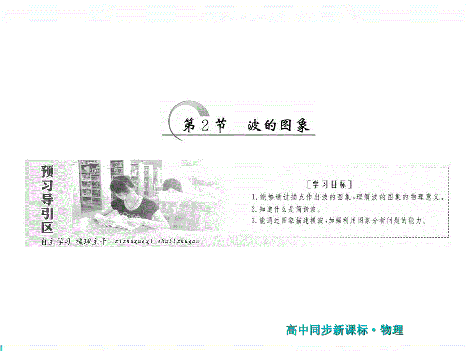 2019新方案人教版高中物理选修3-4同步课件：第十二章 第2节 波的图象 .ppt_第1页