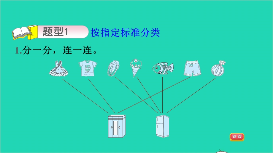 2021一年级数学上册 二 妈妈的小帮手——分类与比较 信息窗1 第2课时 分类的练习习题课件 青岛版六三制.ppt_第3页