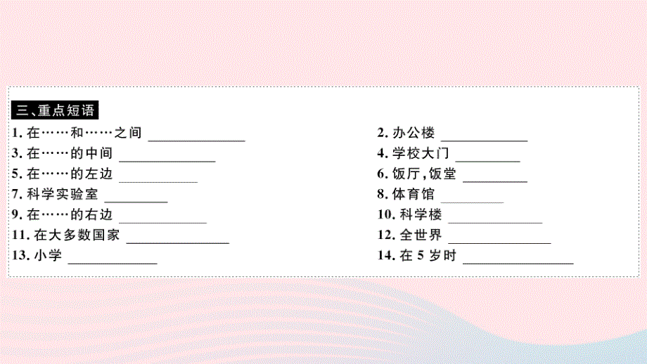 七年级英语上册 Module 3 My school Unit 2 Unit 3（小册子）课件 （新版）外研版.pptx_第3页