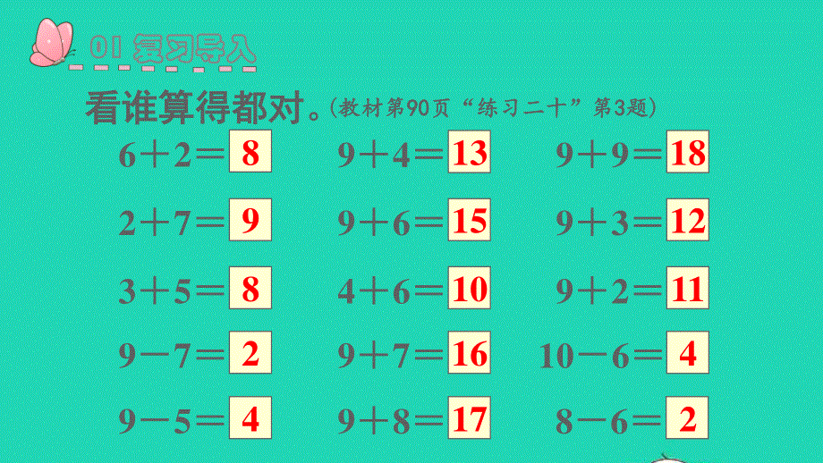 2022一年级数学上册 8 20以内的进位加法第2课时 8、7、6加几教学课件 新人教版.pptx_第2页