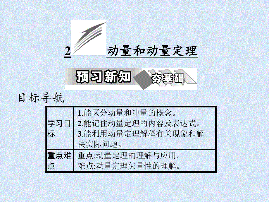 2016-2017学年高中物理人教版选修3-5课件：第十六章 2 动量和动量定理 .pptx_第1页