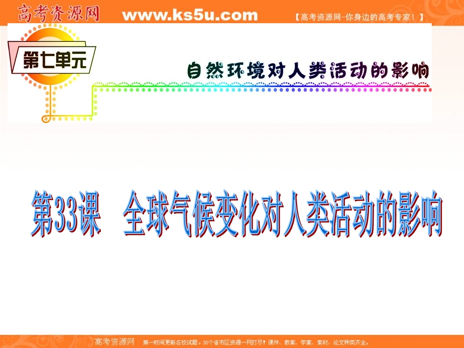 012届高三地理复习课件（广东用）模块2__第7单元__第33课__全球气候变化对人类活动的影响.ppt_第2页