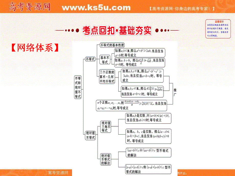 2017人教版高中数学选修4-5课件：模块复习课 第一课 不等式和绝对值不等式 （共43张PPT） .ppt_第2页